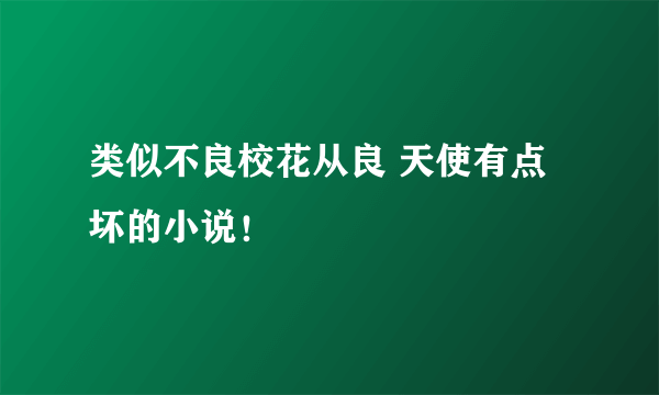 类似不良校花从良 天使有点坏的小说！