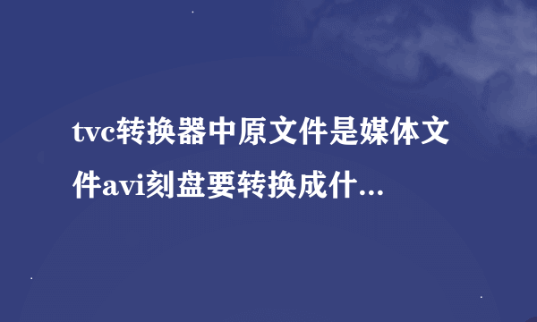 tvc转换器中原文件是媒体文件avi刻盘要转换成什么格式文件