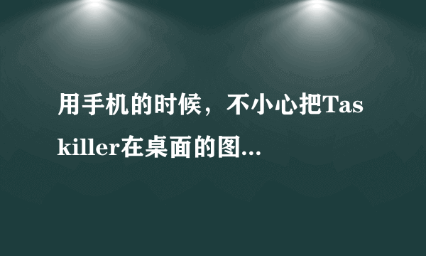 用手机的时候，不小心把Taskiller在桌面的图标删除了，怎么能恢复呀？