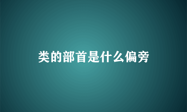 类的部首是什么偏旁