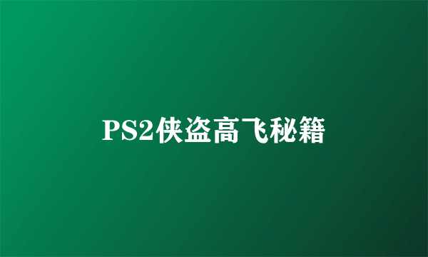 PS2侠盗高飞秘籍