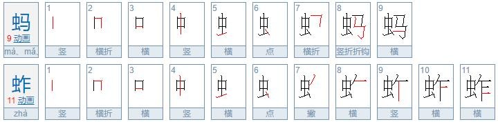 蚂有几个读音加组词