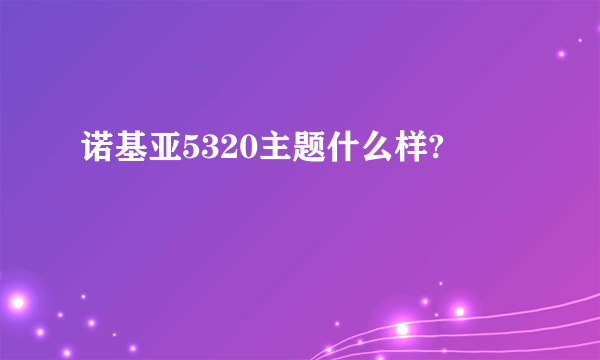 诺基亚5320主题什么样?