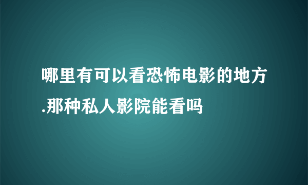 哪里有可以看恐怖电影的地方.那种私人影院能看吗