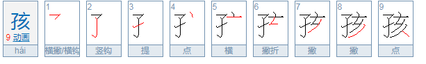 孩的组词是什么