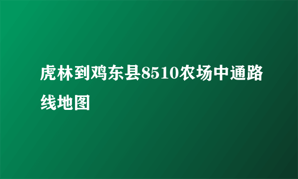 虎林到鸡东县8510农场中通路线地图