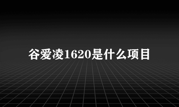 谷爱凌1620是什么项目