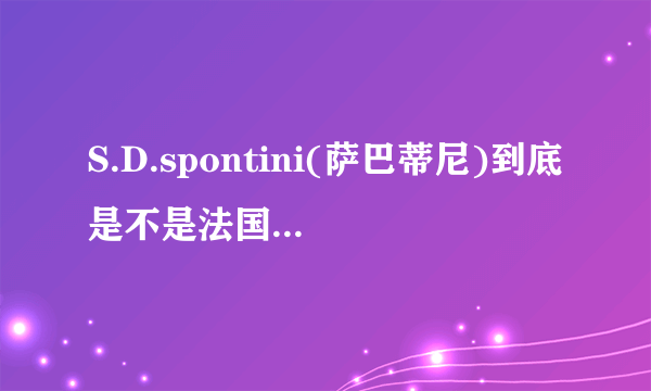 S.D.spontini(萨巴蒂尼)到底是不是法国的品牌？