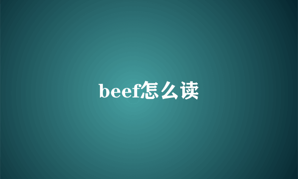 beef怎么读