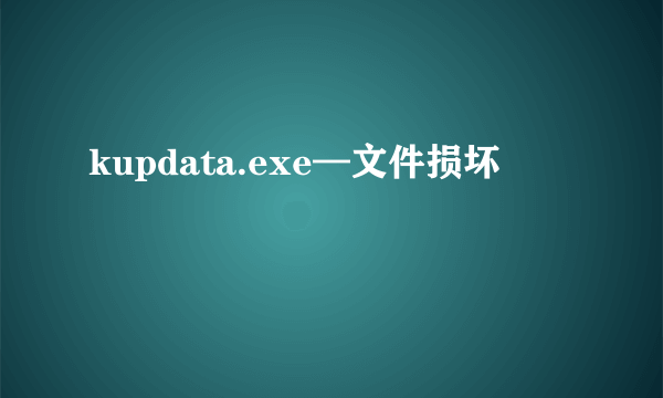 kupdata.exe—文件损坏