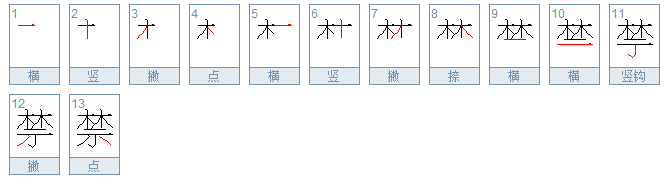 禁的多音字组词