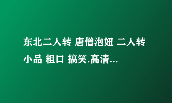 东北二人转 唐僧泡妞 二人转小品 粗口 搞笑.高清里面的嗨歌叫什么歌名