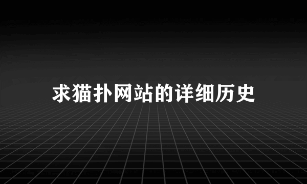 求猫扑网站的详细历史