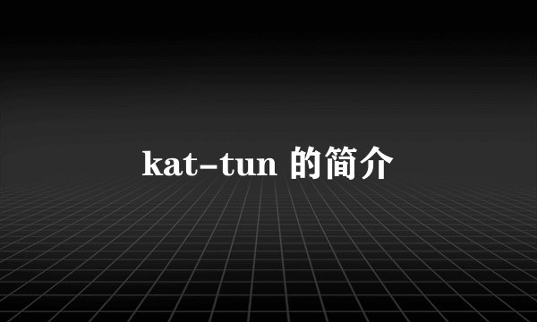 kat-tun 的简介