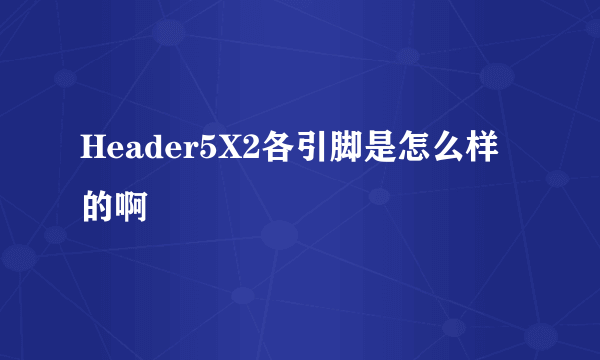 Header5X2各引脚是怎么样的啊