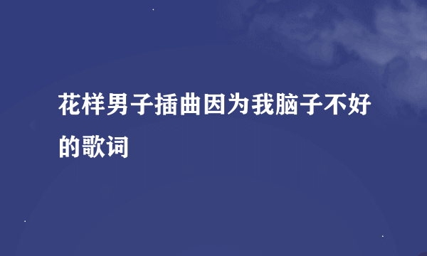 花样男子插曲因为我脑子不好的歌词