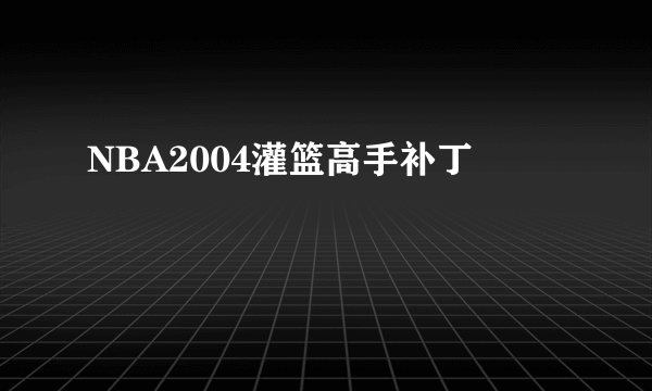 NBA2004灌篮高手补丁