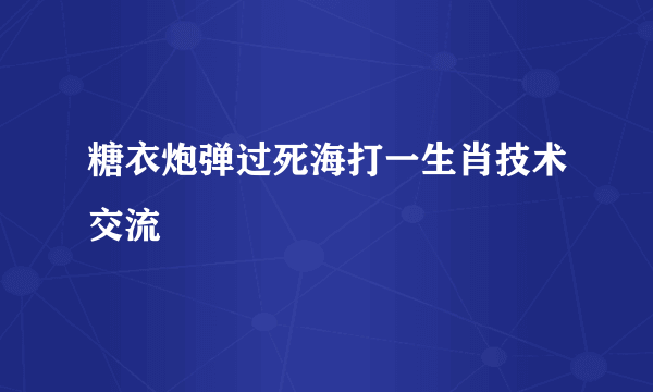 糖衣炮弹过死海打一生肖技术交流