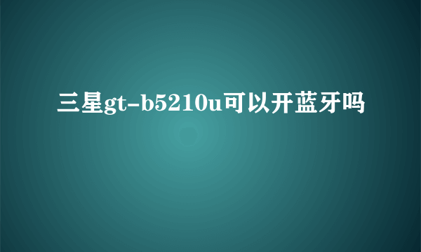 三星gt-b5210u可以开蓝牙吗