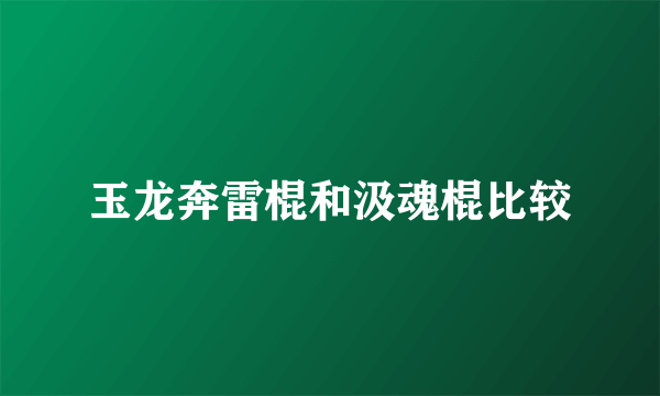 玉龙奔雷棍和汲魂棍比较