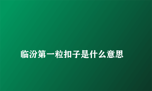 
临汾第一粒扣子是什么意思

