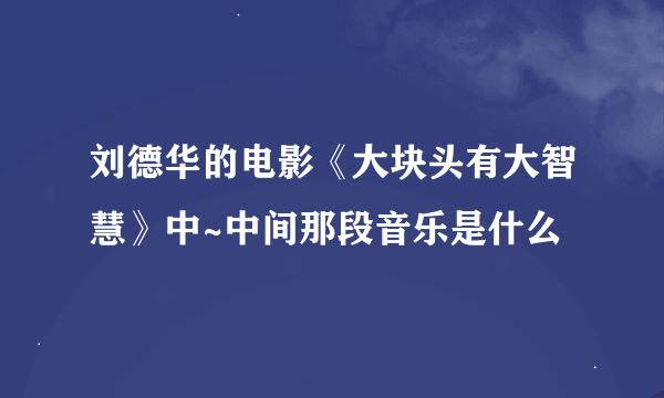 刘德华的电影《大块头有大智慧》中~中间那段音乐是什么