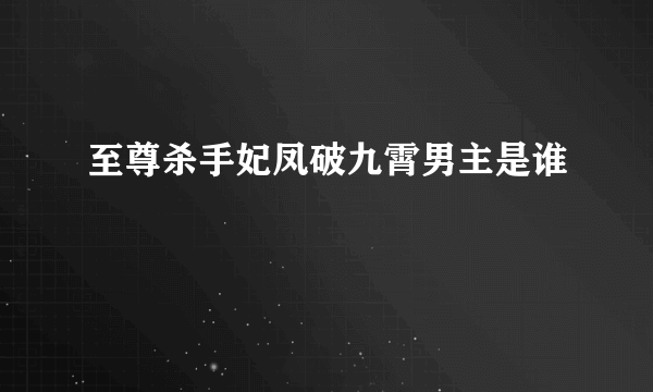 至尊杀手妃凤破九霄男主是谁