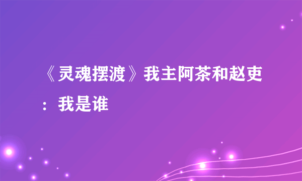 《灵魂摆渡》我主阿茶和赵吏：我是谁