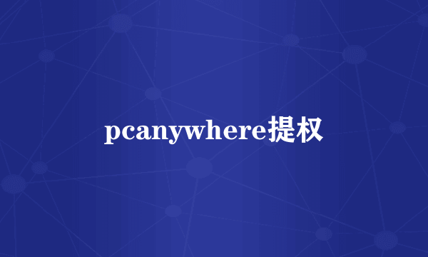 pcanywhere提权