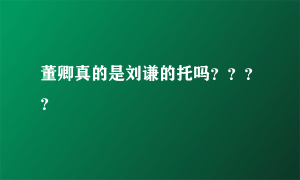 董卿真的是刘谦的托吗？？？？