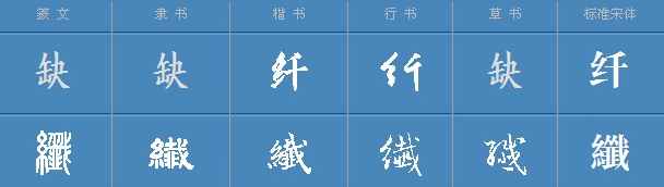 纤字2个多音字组词