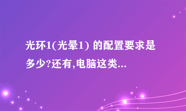 光环1(光晕1) 的配置要求是多少?还有,电脑这类配置怎么查看?详细些好吗,谢谢.