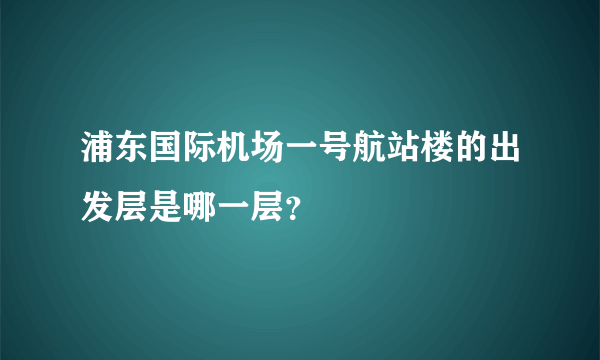 浦东国际机场一号航站楼的出发层是哪一层？