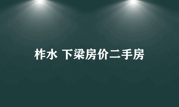 柞水 下梁房价二手房