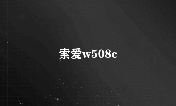 索爱w508c