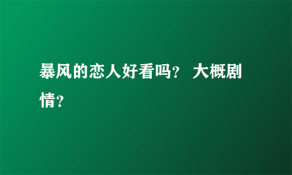 暴风的恋人好看吗？ 大概剧情？