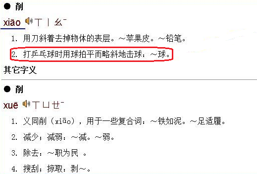 削球怎么读？