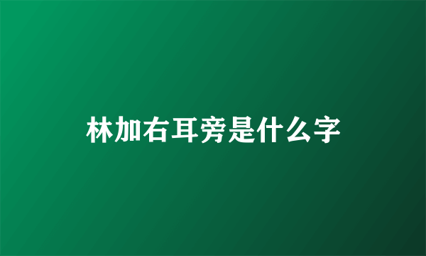 林加右耳旁是什么字