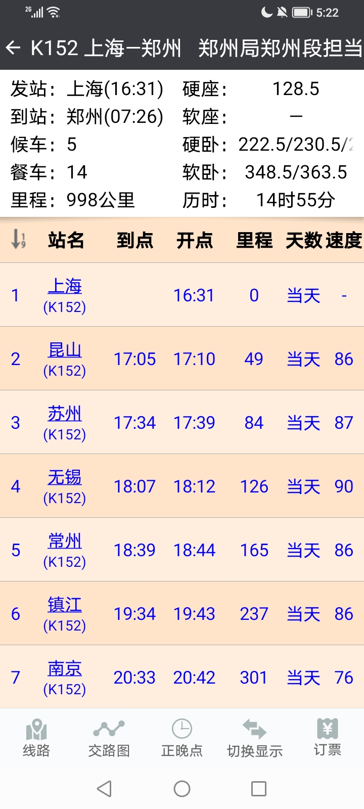 火车K152次列车T152次列车Z152次列车都经过哪些站点？