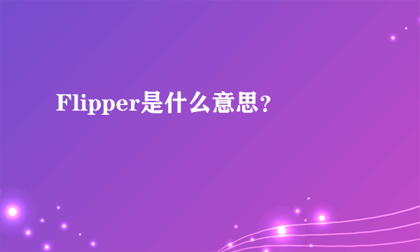 Flipper是什么意思？