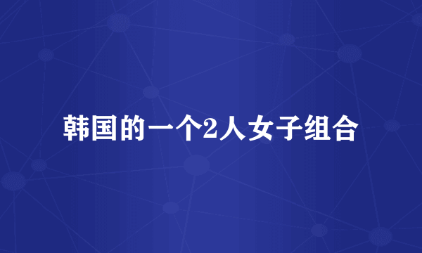 韩国的一个2人女子组合