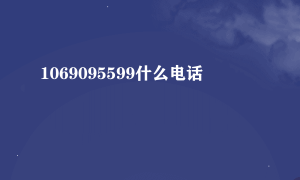 1069095599什么电话