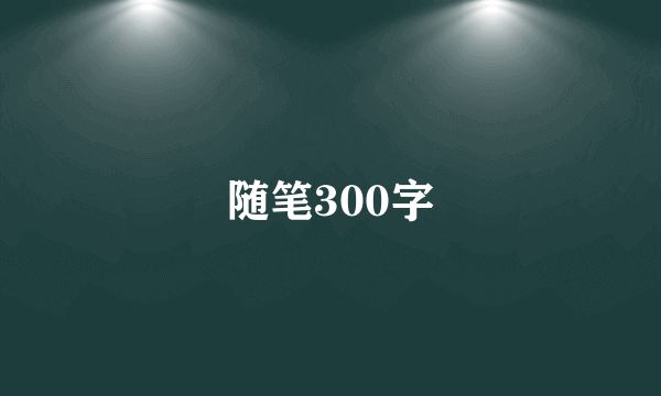 随笔300字