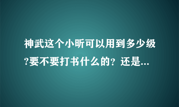 神武这个小昕可以用到多少级?要不要打书什么的？还是说护符换个什么的比较好