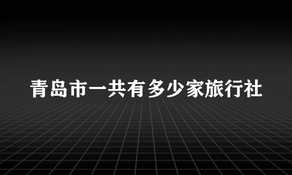 青岛市一共有多少家旅行社