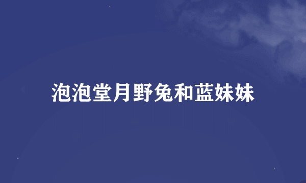 泡泡堂月野兔和蓝妹妹