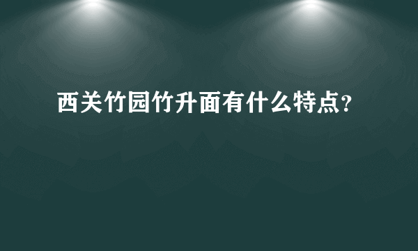 西关竹园竹升面有什么特点？