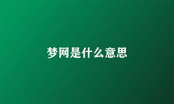 梦网是什么意思