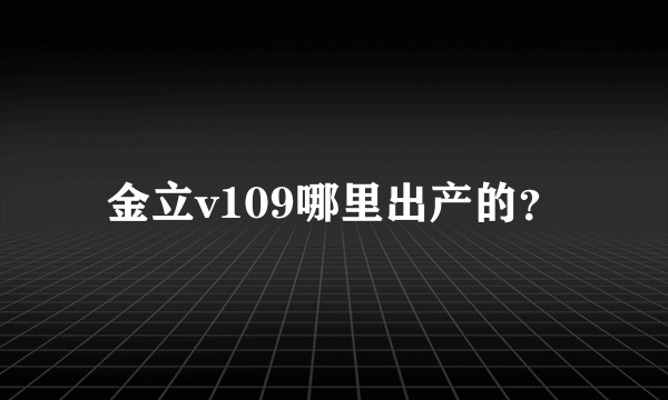 金立v109哪里出产的？