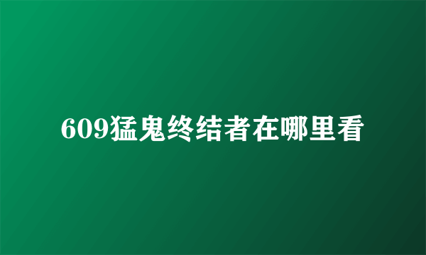 609猛鬼终结者在哪里看